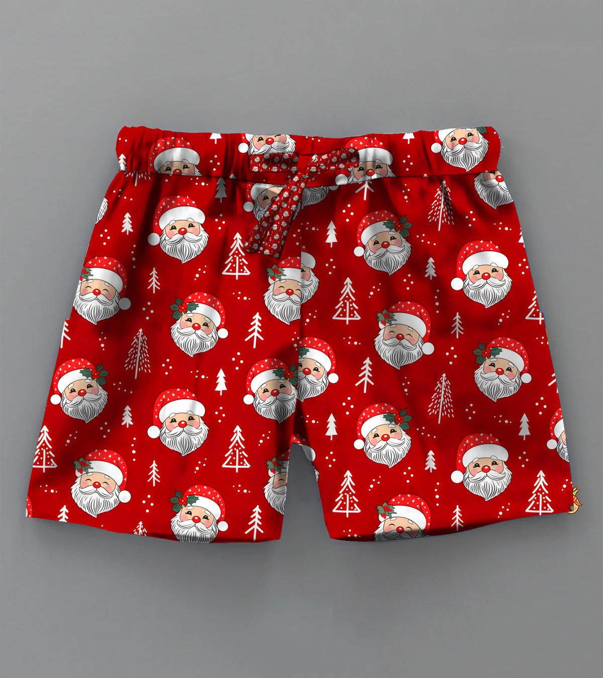 Red Santa Christmas  Printed Boys Co ord Set