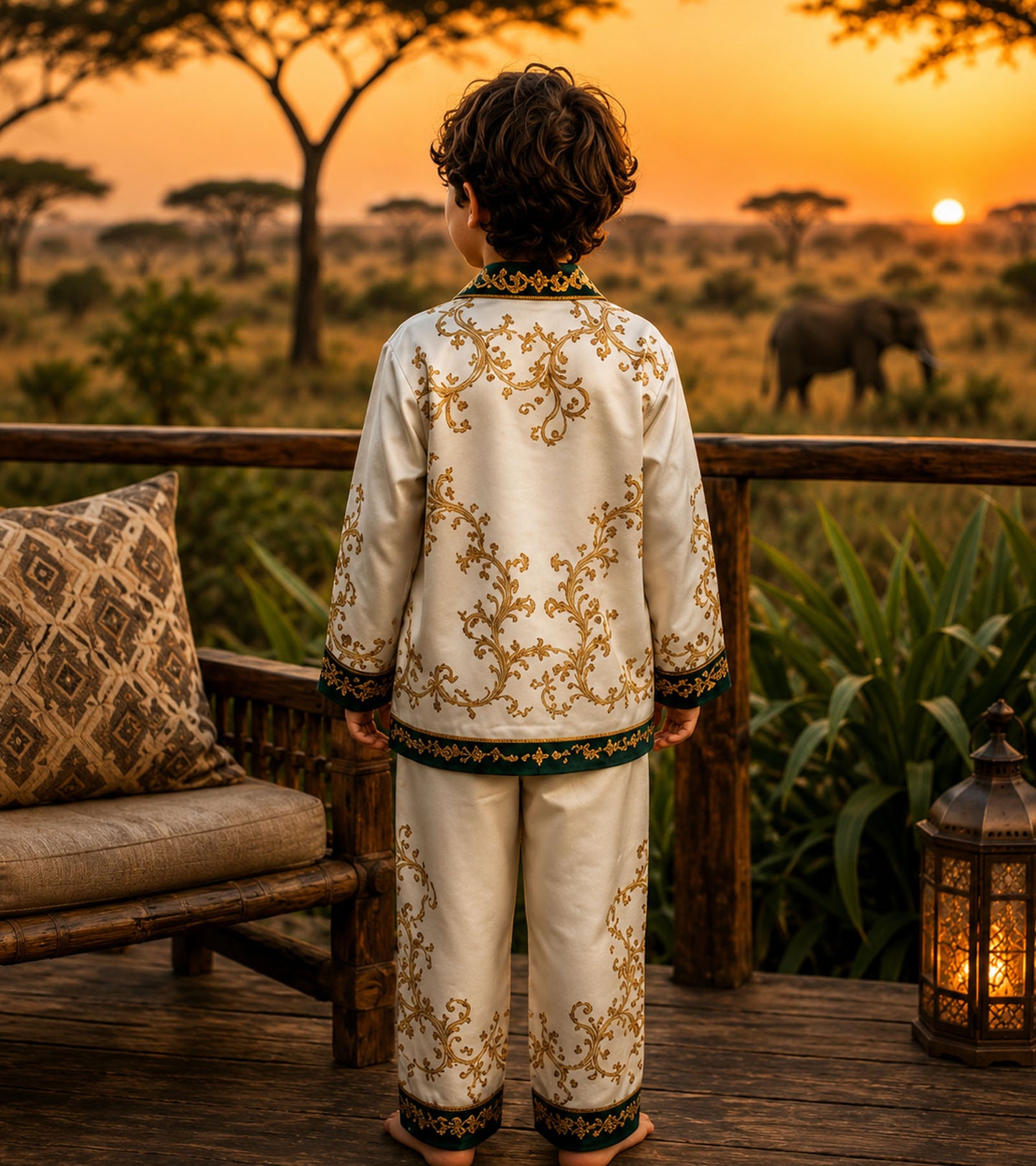 Tiger Kingdom Luxe Pure Cotton Printed Nightsuit Set