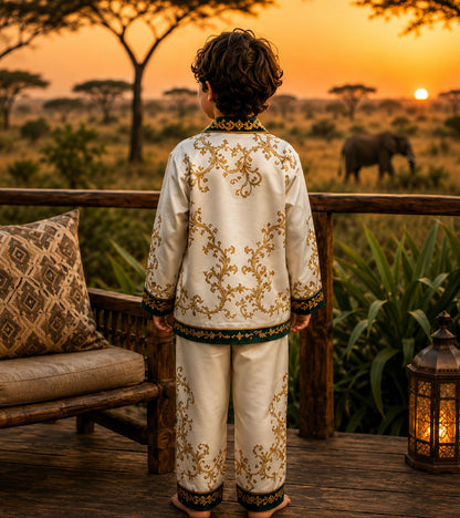 Tiger Kingdom Luxe Pure Cotton Printed Nightsuit Set