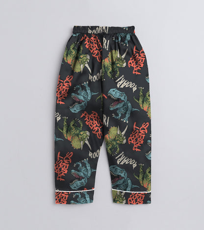 Roar Dino Pure Cotton Printed Nightsuit Set