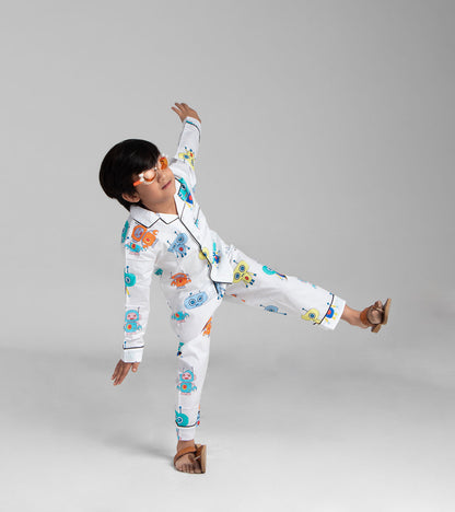 Robot Printed Night Suit Set