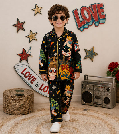 Rockstar Dreams Luxe Pure Cotton Printed Nightsuit Set
