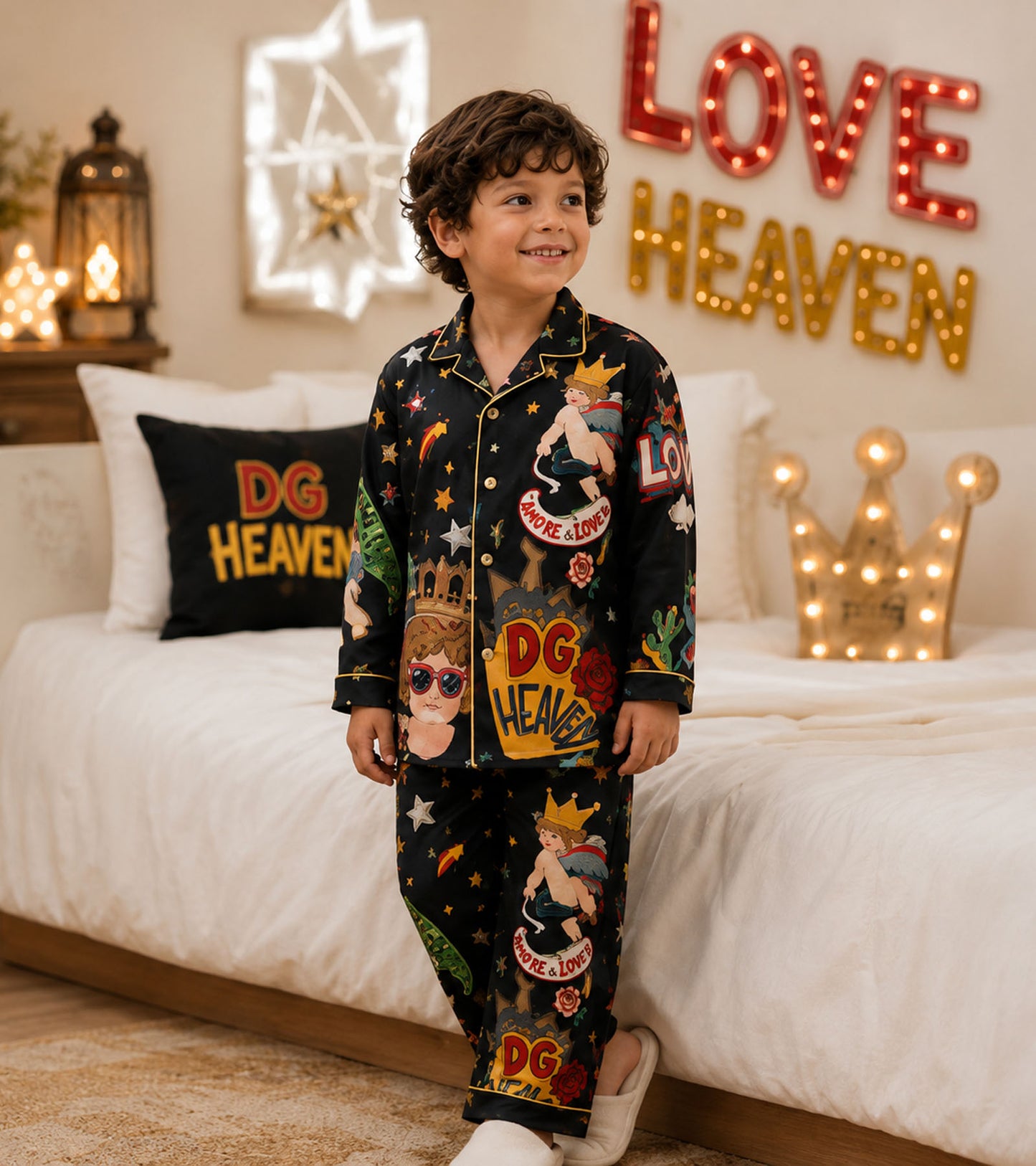Rockstar Dreams Luxe Pure Cotton Printed Nightsuit Set