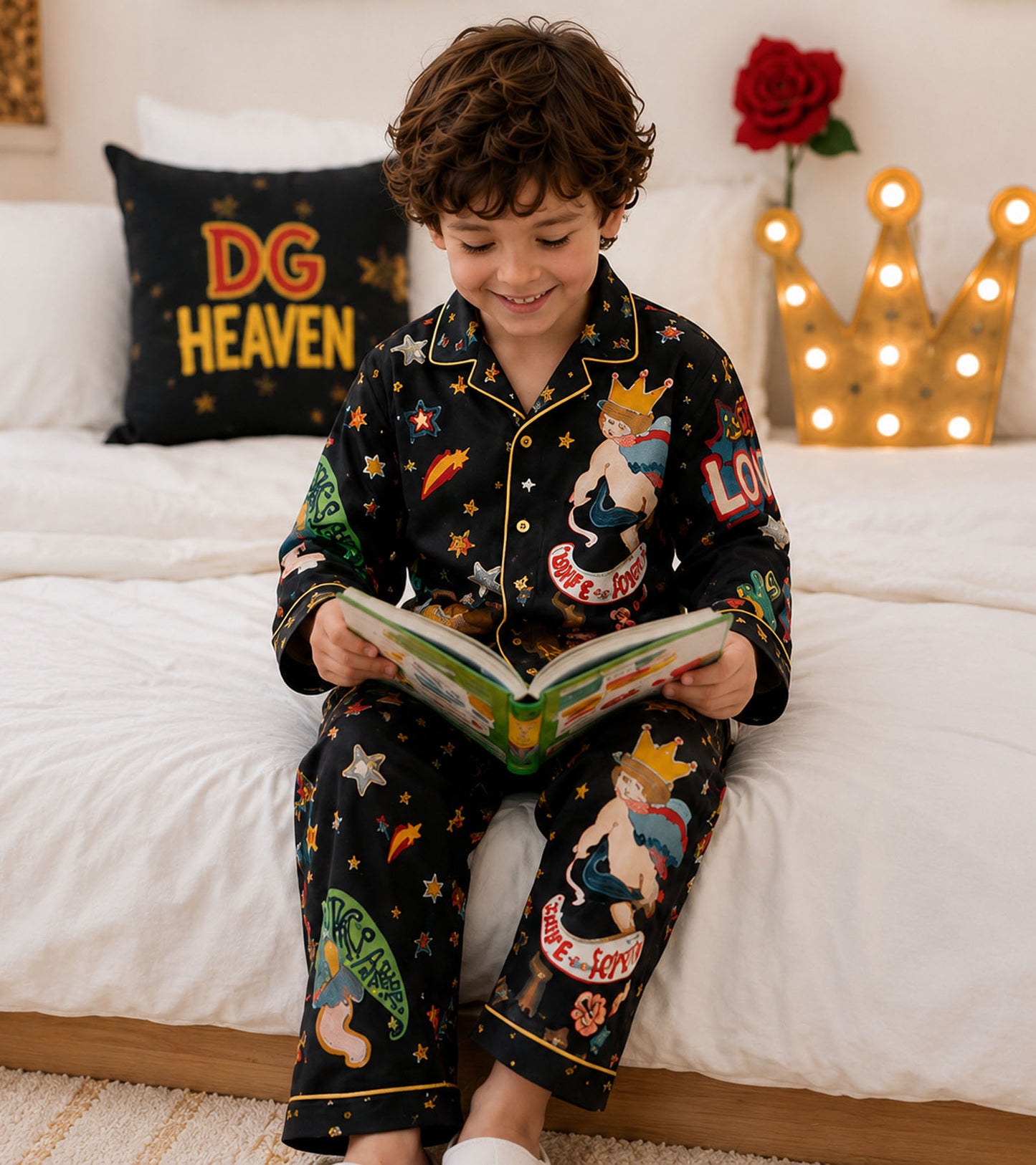 Rockstar Dreams Luxe Pure Cotton Printed Nightsuit Set