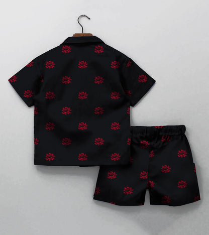 Rose Printed Boys Co ord Set