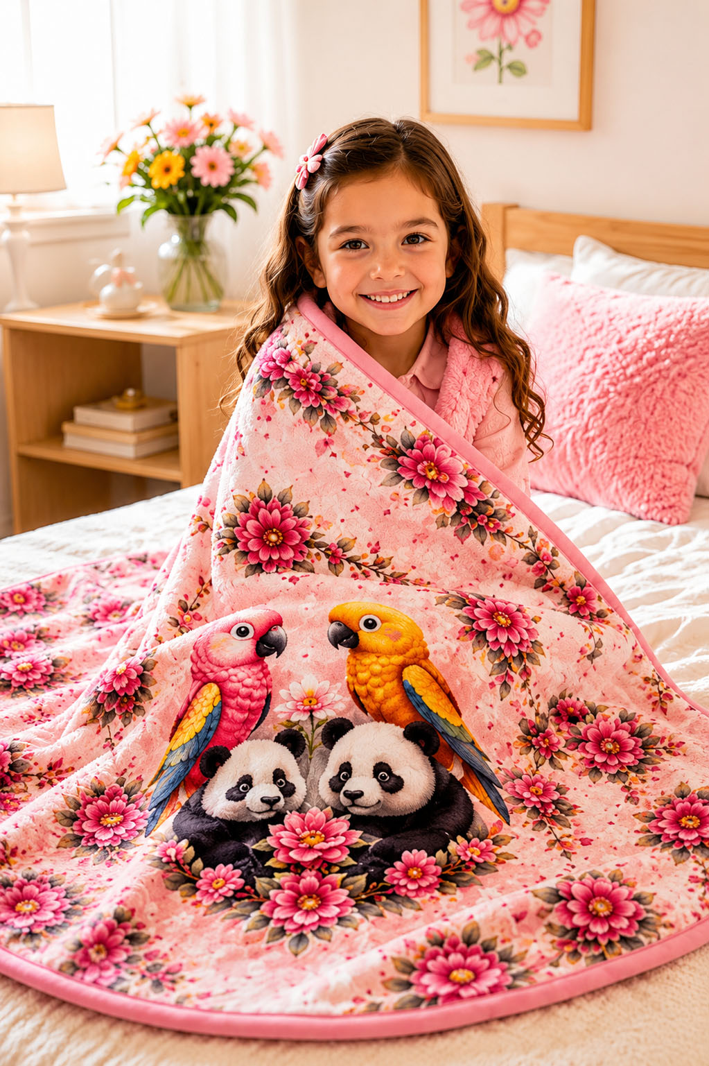 Rosy Panda Girls Blanket Pure Cotton