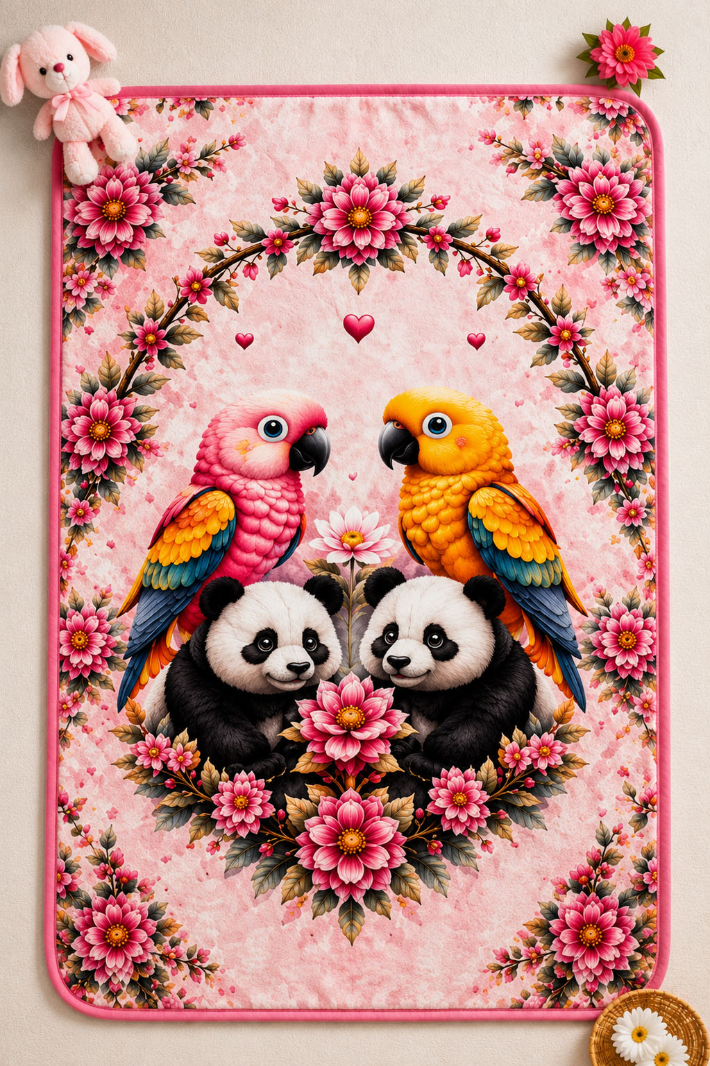 Rosy Panda Girls Blanket Pure Cotton