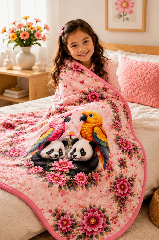 Rosy Panda Girls Blanket Pure Cotton