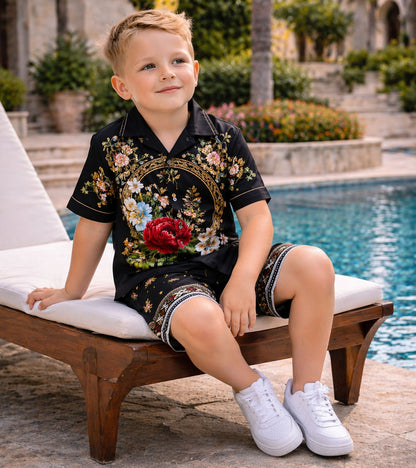 Royal Garden Pure Cotton Luxe Co-ord Set For Boys
