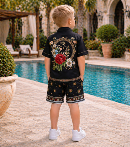 Royal Garden Pure Cotton Luxe Co-ord Set For Boys