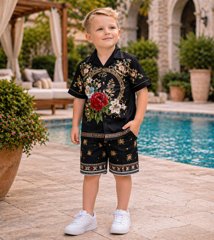 Royal Garden Pure Cotton Luxe Co-ord Set For Boys