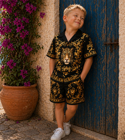 Royal Tiger Luxe Pure Cotton Co-ord Set For Boys