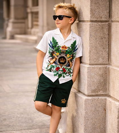 Royal Crest Luxe Co-ord Set for Boys