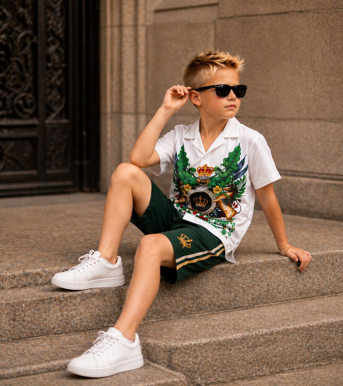 Royal Crest Luxe Co-ord Set for Boys
