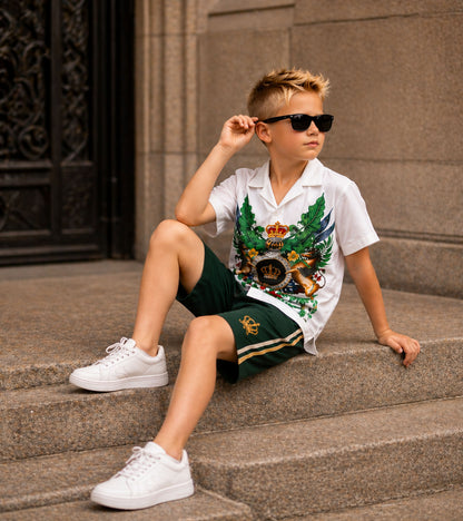 Royal Crest Luxe Co-ord Set for Boys