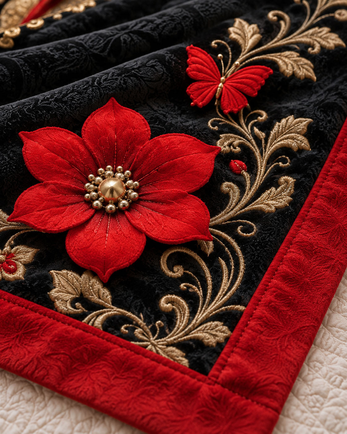 Ruby Butterfly Pure Cotton Blanket