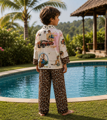 Safari Explorer Luxe Pure Cotton Printed Nightsuit Set