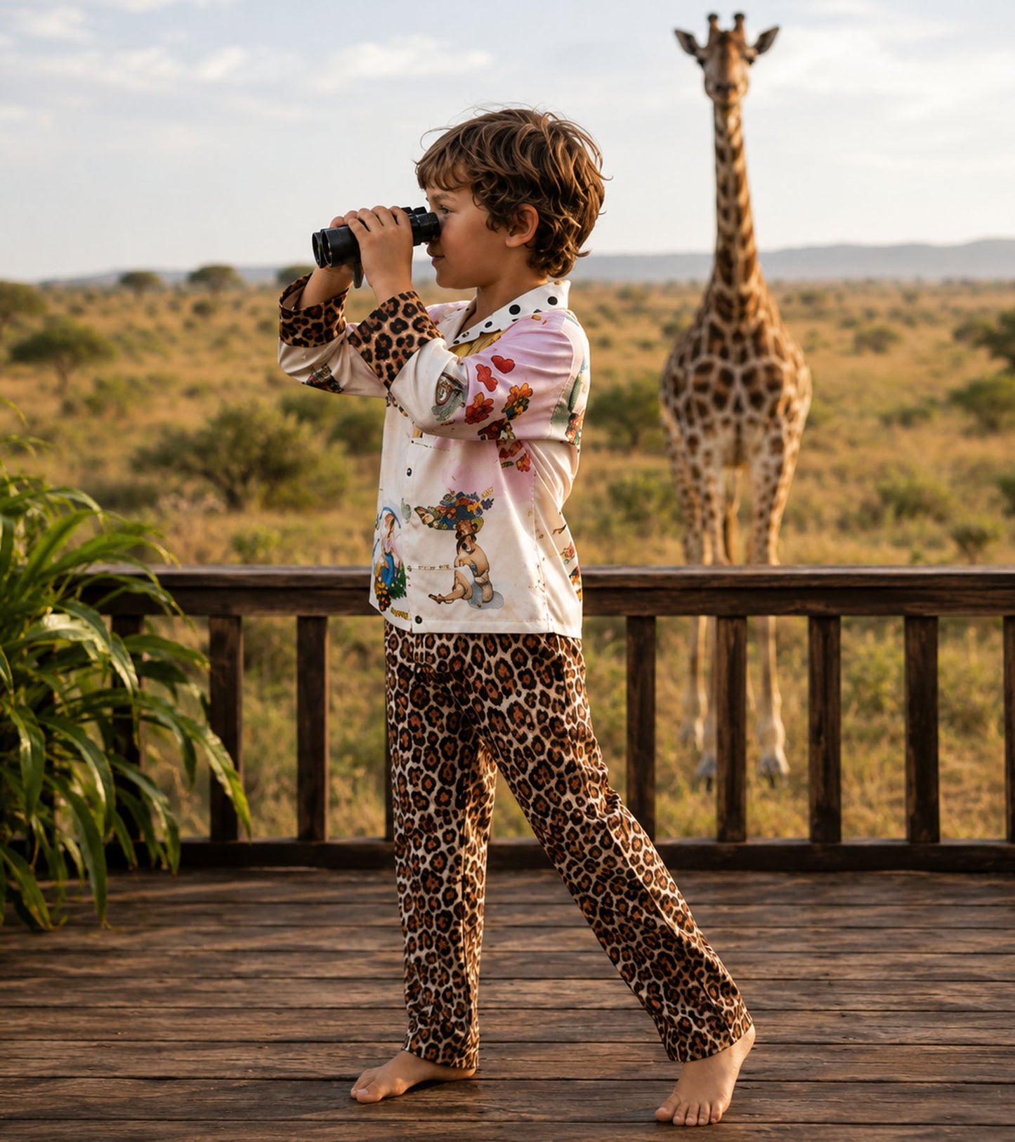 Safari Explorer Luxe Pure Cotton Printed Nightsuit Set