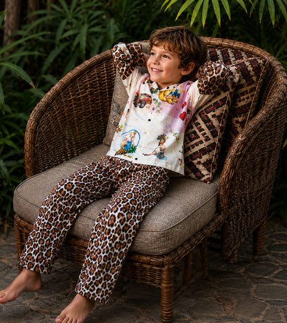 Safari Explorer Luxe Pure Cotton Printed Nightsuit Set
