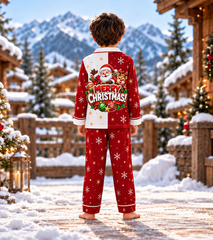 Snowflake & Santa Christmas Pajama Set