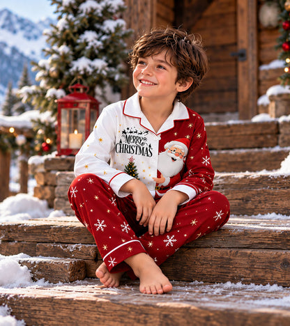 Snowflake & Santa Christmas Pajama Set