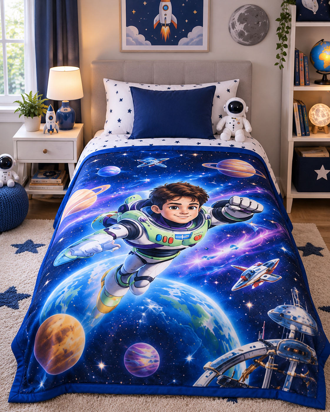 Space Adventure Pure Cotton Blanket