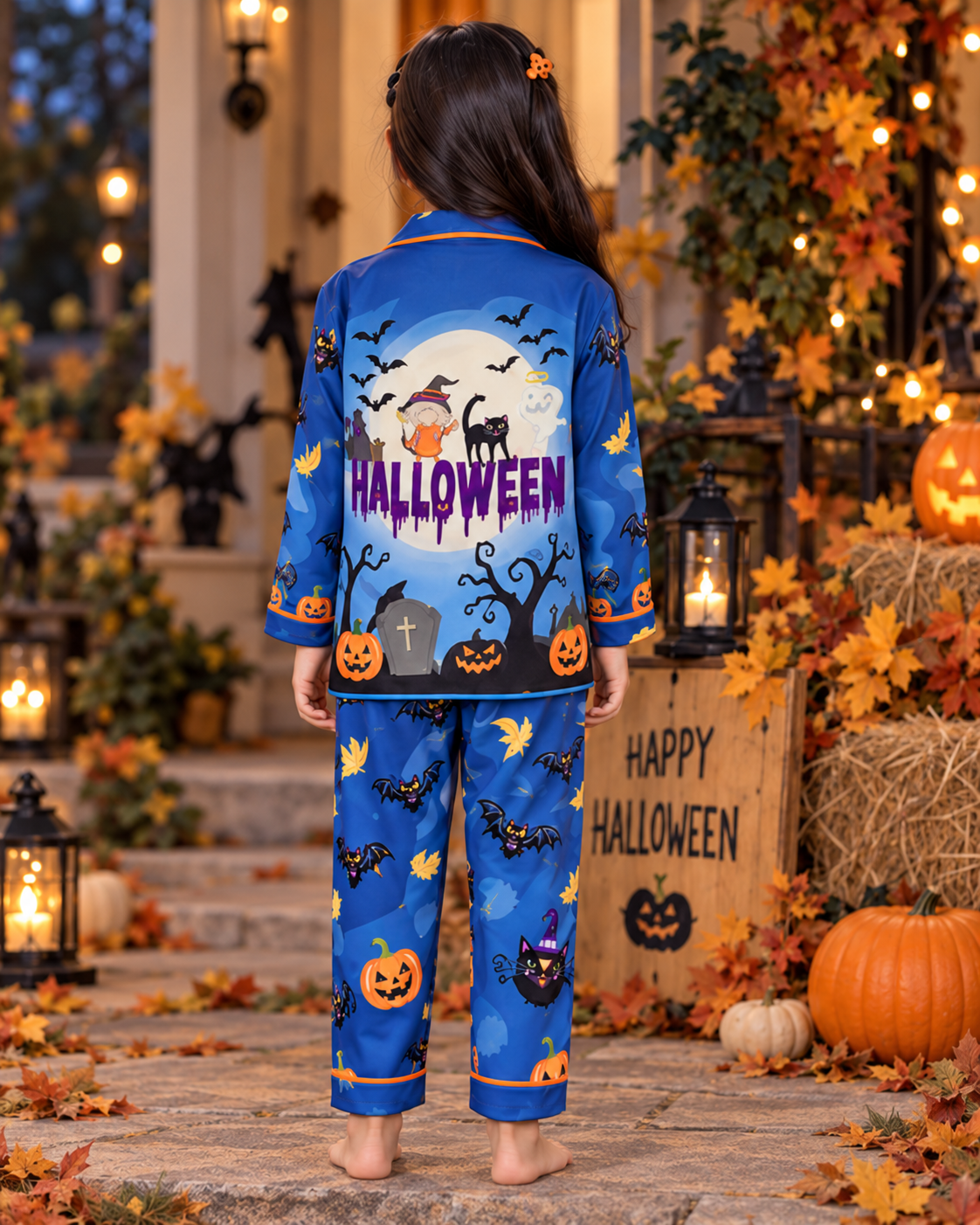 Spooky Halloween Pure Cotton Printed Pajama Set