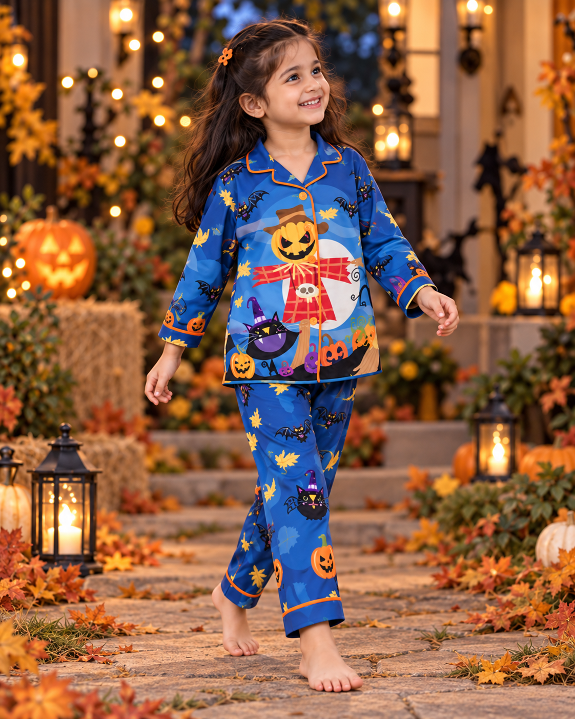 Spooky Halloween Pure Cotton Printed Pajama Set