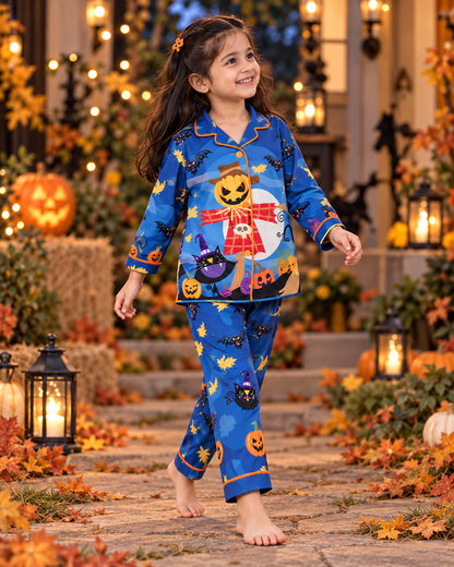 Spooky Halloween Pure Cotton Printed Pajama Set