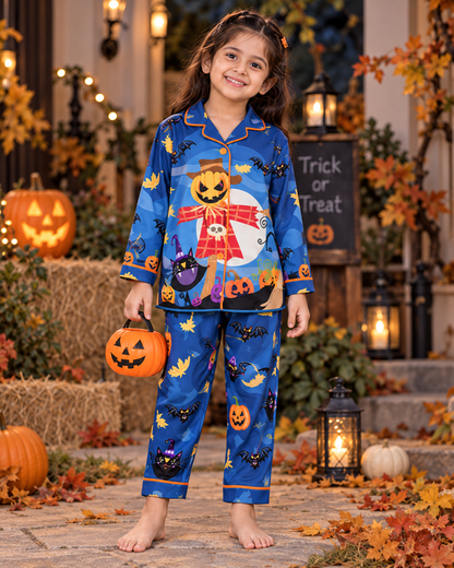 Spooky Halloween Pure Cotton Printed Pajama Set