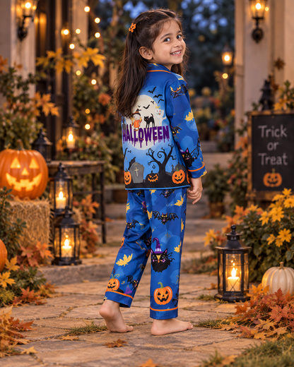 Spooky Halloween Pure Cotton Printed Pajama Set