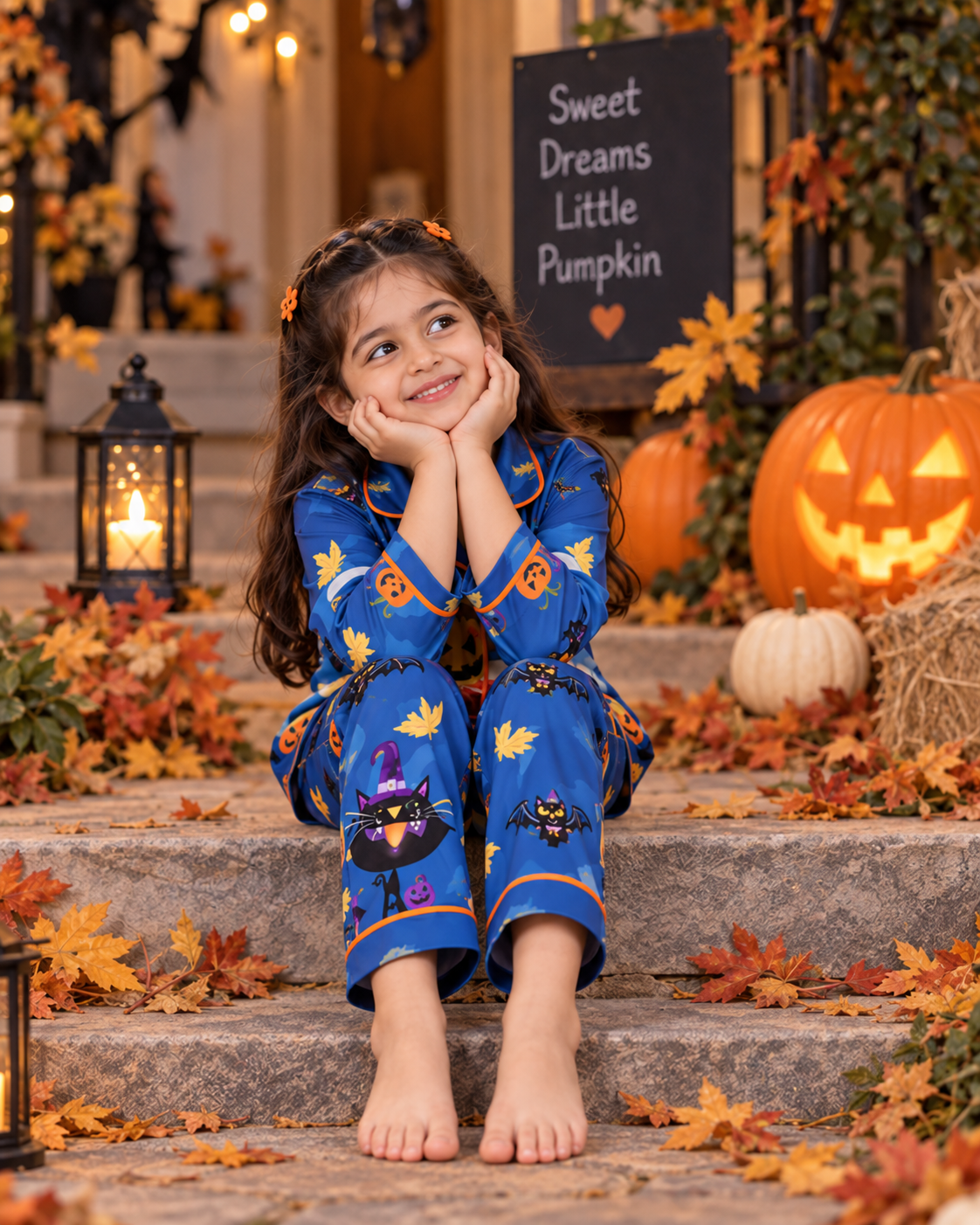 Spooky Halloween Pure Cotton Printed Pajama Set
