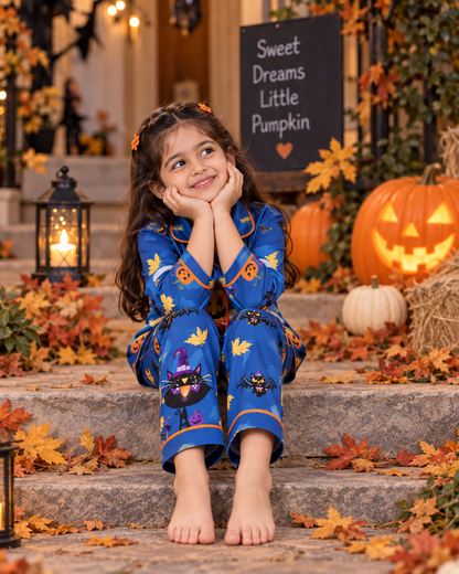Spooky Halloween Pure Cotton Printed Pajama Set