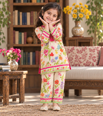 Spring Bouquet Girls Pyjama Kurta Set