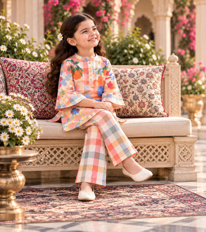 Spring Checks Designer Ethnic Set