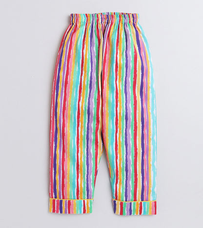 Stripes Love printed Nightsuit Set
