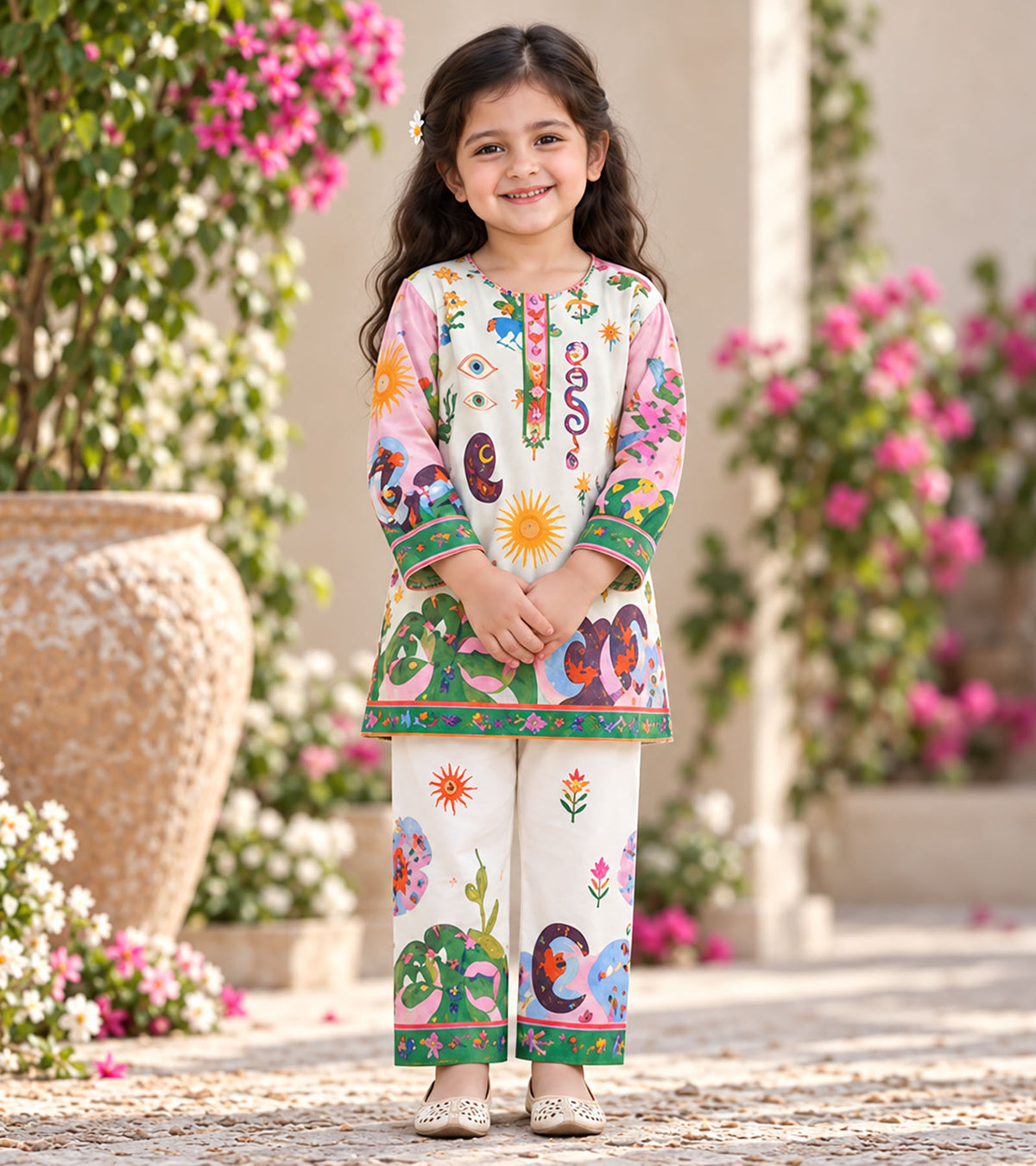 Sun & Story Girls Pyjama Kurta Set