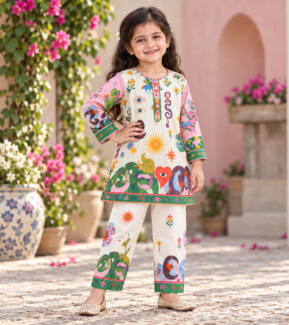 Sun & Story Girls Pyjama Kurta Set