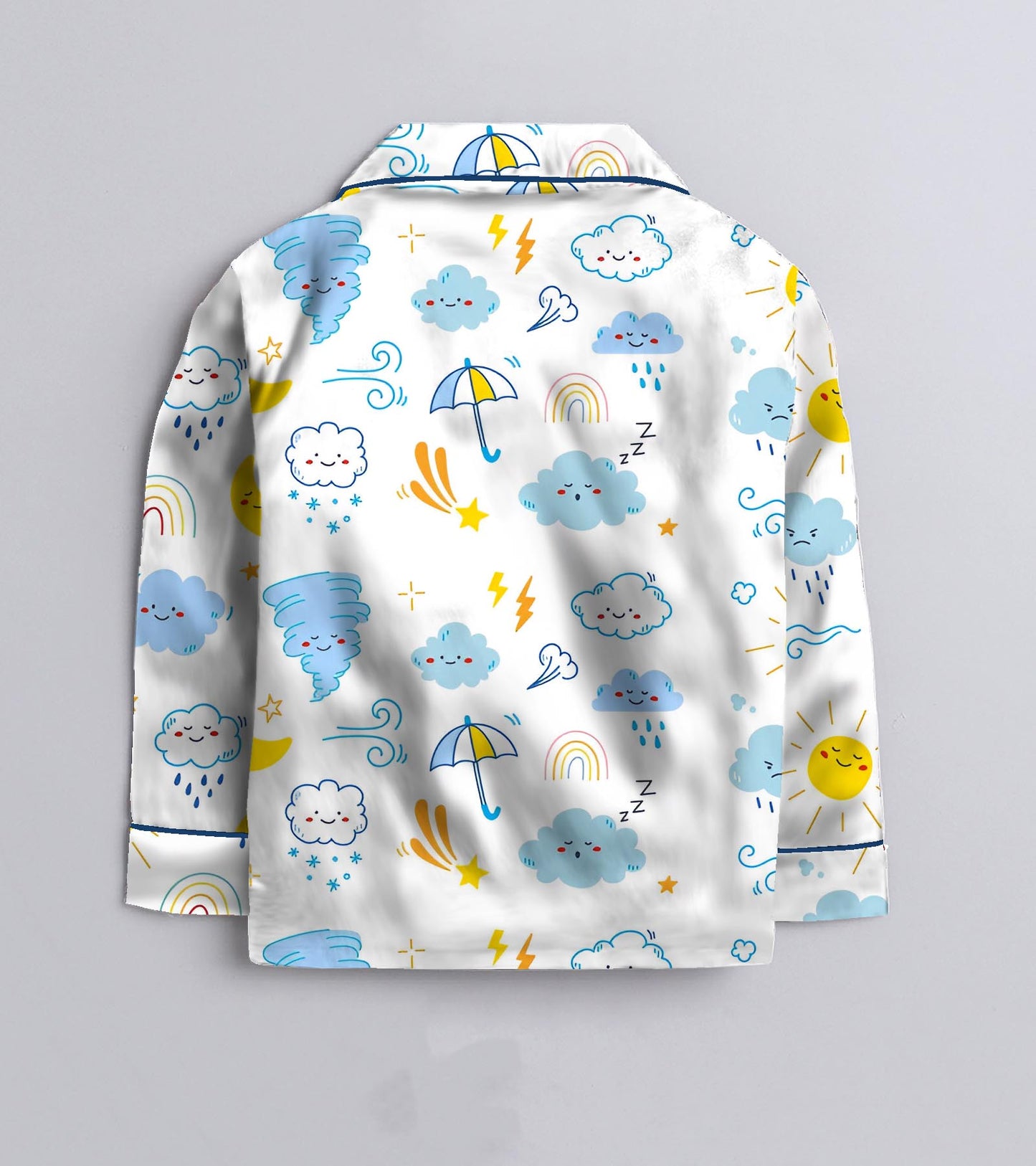 Sun and Cloud Pure Cotton Printed Nightsuit Set