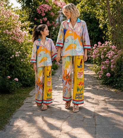 Sunny Doodle Dreams Luxe Mom & Me Matching Lounge Set