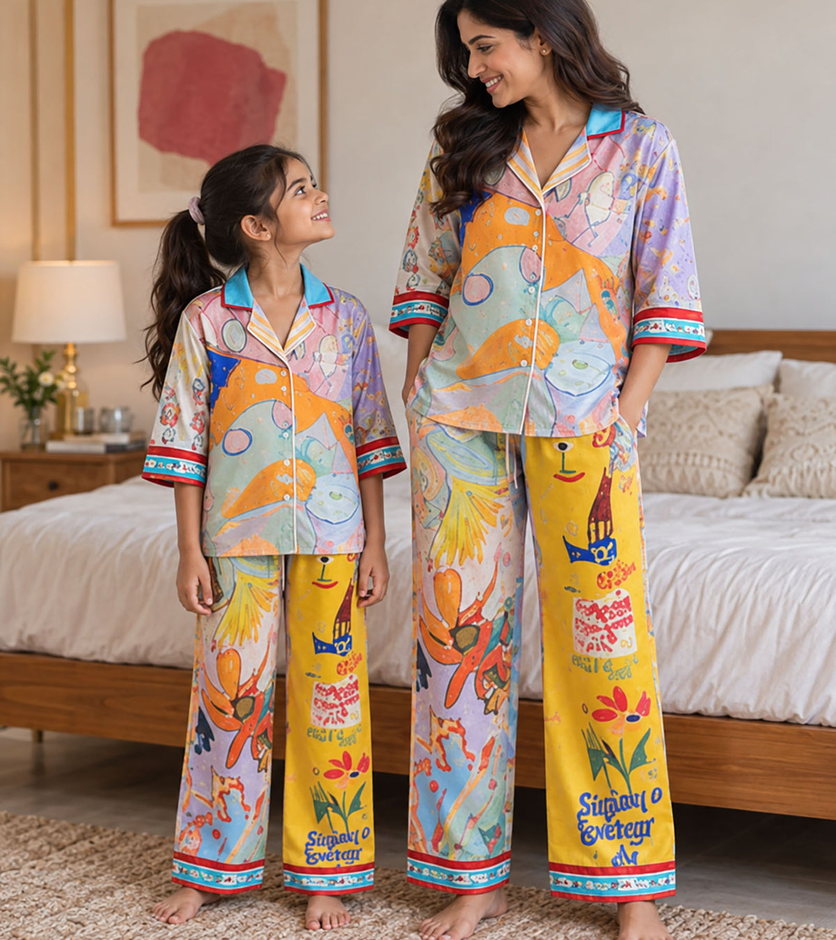Sunny Doodle Dreams Luxe Mom & Me Matching Lounge Set