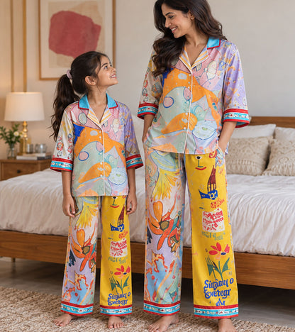 Sunny Doodle Dreams Luxe Mom & Me Matching Lounge Set