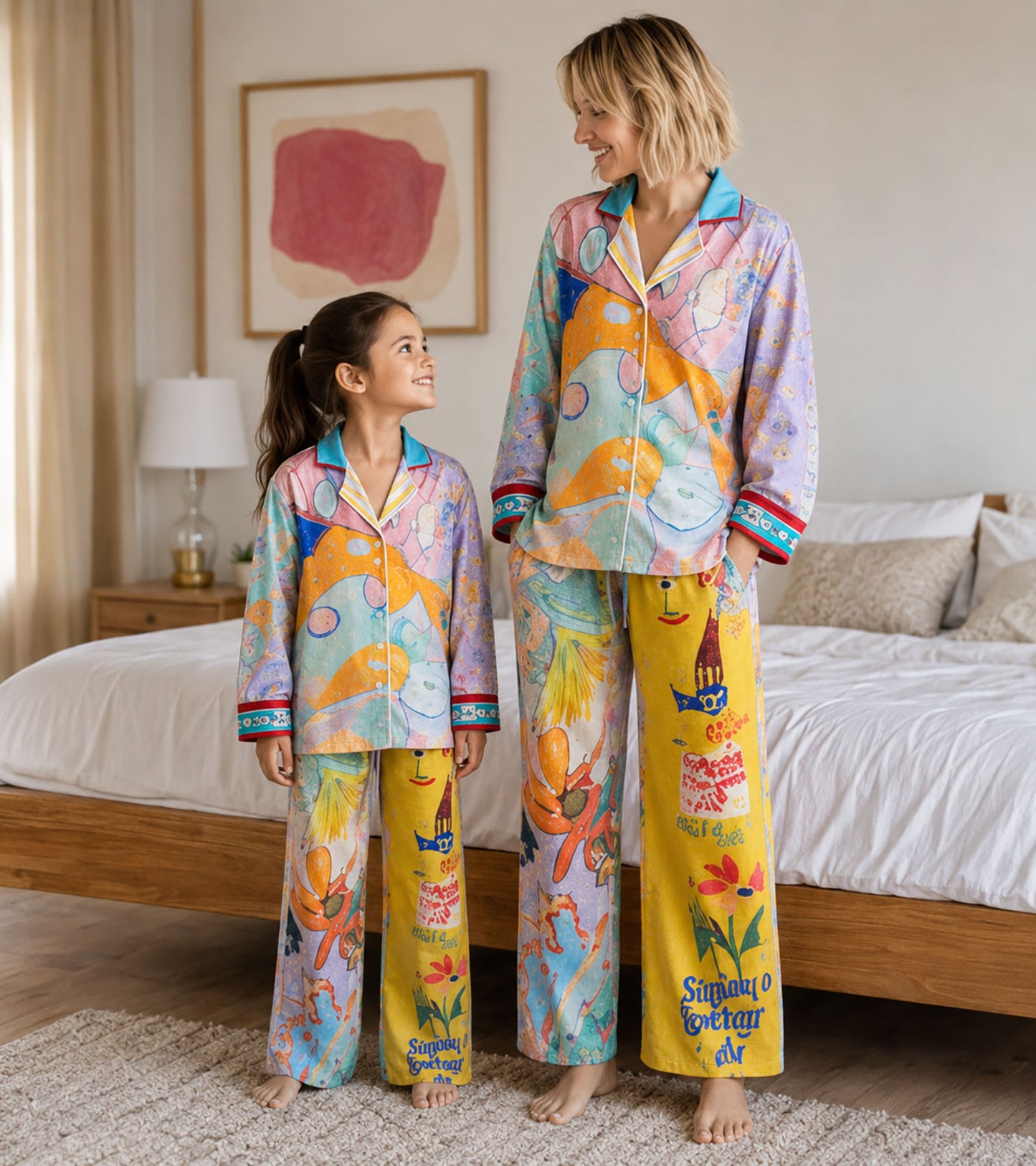 Sunny Doodle Dreams Luxe Mom & Me Matching Lounge Set