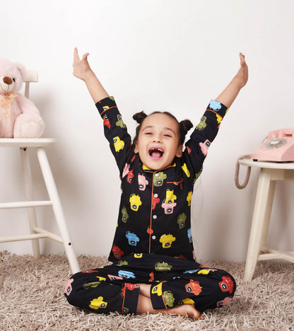 Telephone Printed Girls Nightsuit Set