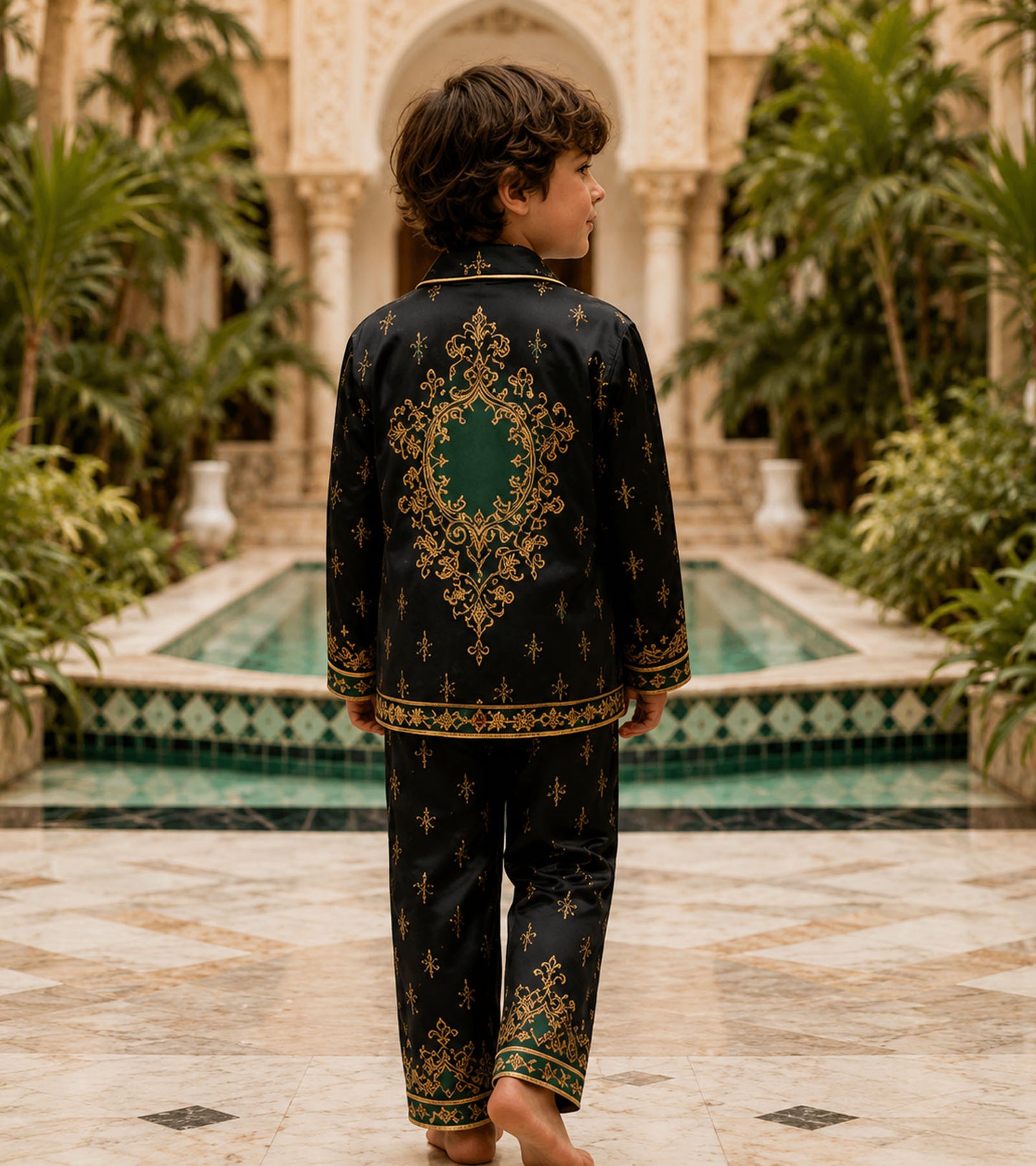 The Prince's Royal Luxe Pure Cotton Printed Nightsuit Set