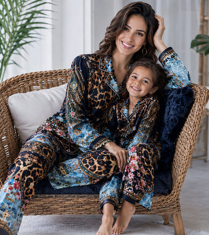 The Riviera Noir Luxe Mom & Me Matching Lounge Set