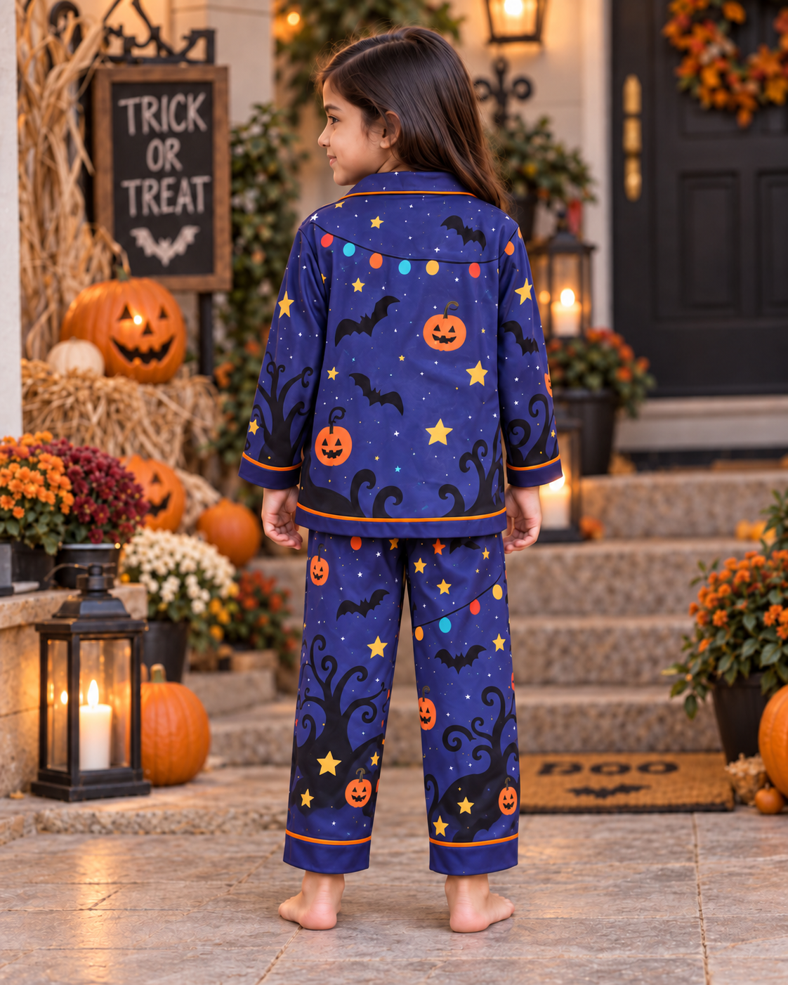 Trick or Treat Halloween Pure Cotton Printed Pajama Set