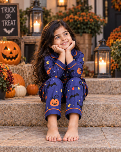 Trick or Treat Halloween Pure Cotton Printed Pajama Set