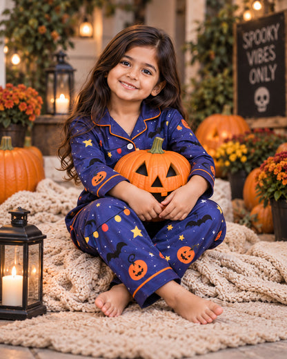 Trick or Treat Halloween Pure Cotton Printed Pajama Set