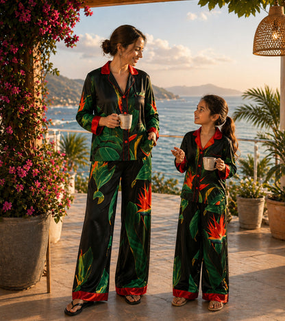 Tropical Bloom Luxe Mom & Me Matching Lounge Set